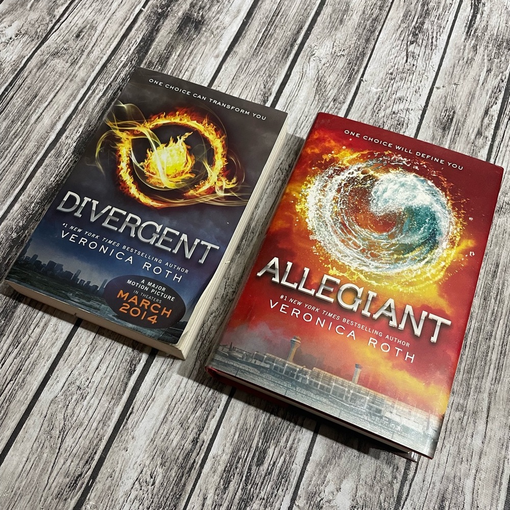 2 Veronica Roth Books Series Divergent & Allegiant Excellent Condition
